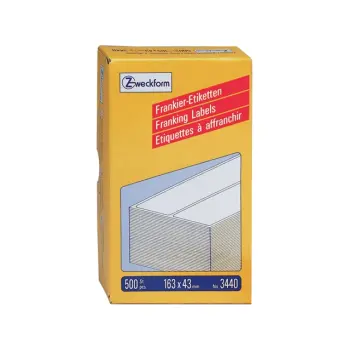 etiket avery zweck frankeer 3440 163x43mm