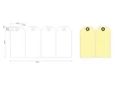 Kartonnen labels chamois 45x90mm (1000)