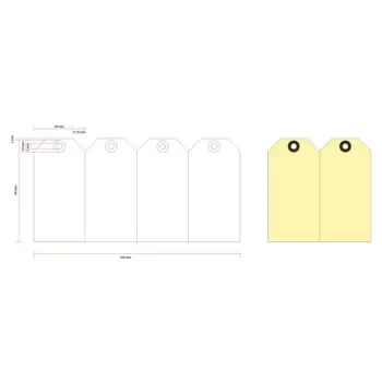 Kartonnen labels chamois 45x90mm (1000)