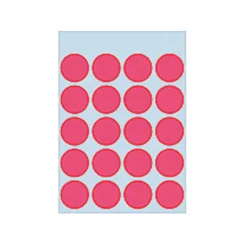 etiket herma 1876 rond 19mm 100st fluor rood