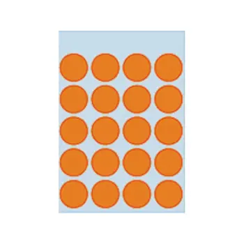 etiket herma 1874 rond 19mm 100st fluor oranj