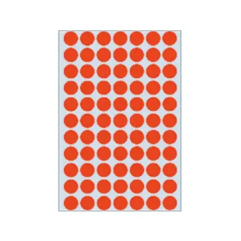 etiket herma 2232 rond 13mm rood 2464st