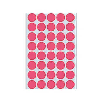 Herma etiket 2256 rond 19mm fluor rood