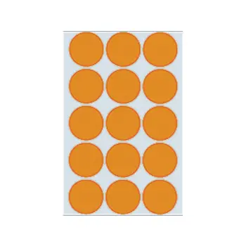 Etiket rond 32mm fluor oranje 360st