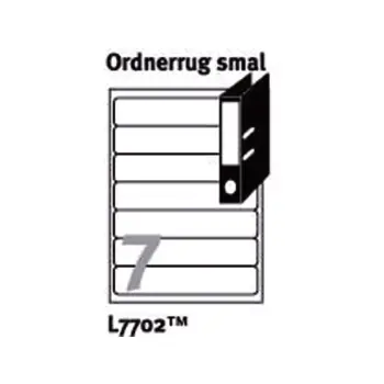 Ordnerrug etiket lichtgr.175st