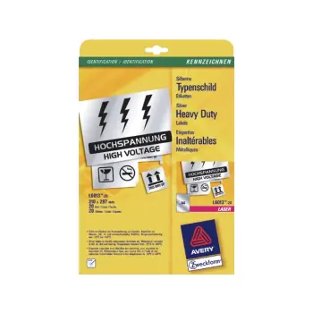 etiket avery laser l6013 210x297mm poly 1st z