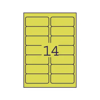 etiket laser avery l7263y 99.1x38.1mm fluor g