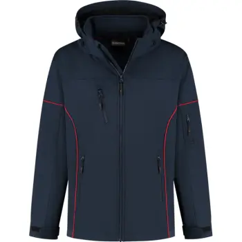 Santino softshell Curtis marine/rood 5XL