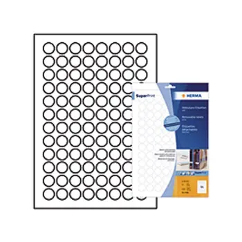 etiket herma superprint 4386 rond 20mm wit
