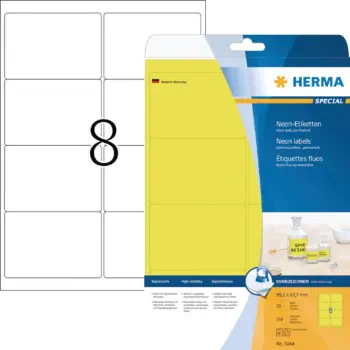 Etiket herma 99.1x67.7mm neongeel