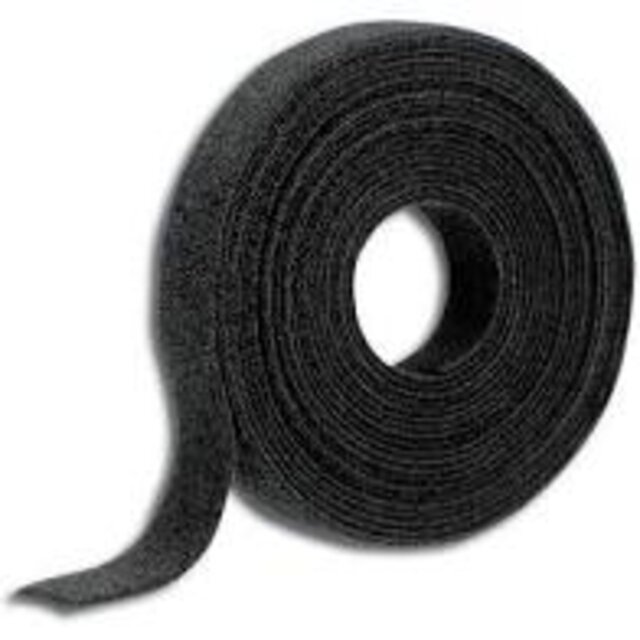 Klittenband kabelbinder 2-in 1 13mmx10m zwart