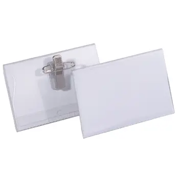 Badge+clip en speld 55x90 mm