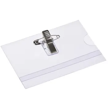 Europel Badge Clip + Speld 90 x 60 mm