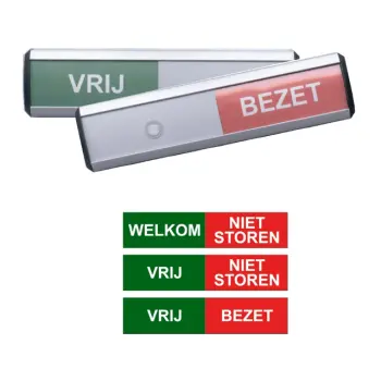 Infobord aanwezig/afwezig 125x30mm