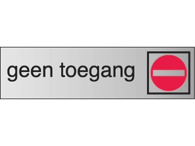 Infobord pictogram geen toegang 165x44mm