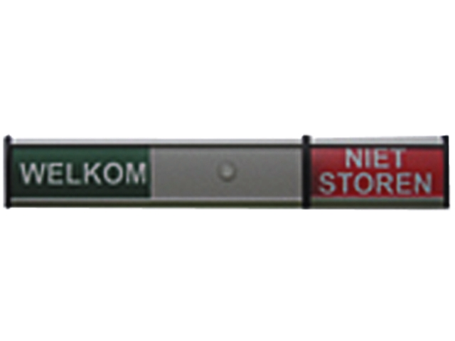 Infobord welkom/niet storen 125x30mm