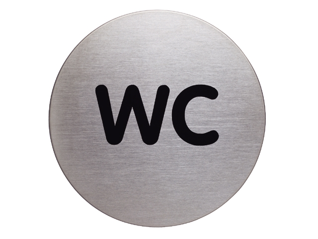 Pictogram durable wc rond 83mm