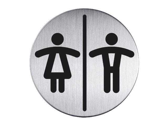 infobord pictogram durable toileten d/h rond