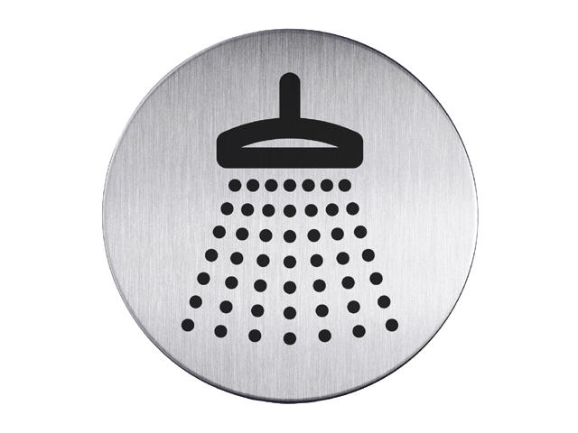 Infobord pictogram 83mm durable douche