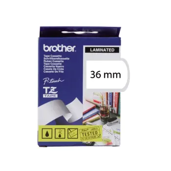 Brother lettertape tz261 36mm wit/zwart