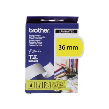 lettertape brother p-touch tz661 36mm geel/zw