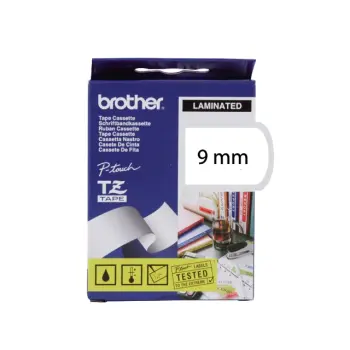 Lettertape wit op zwart 9mm tz-221