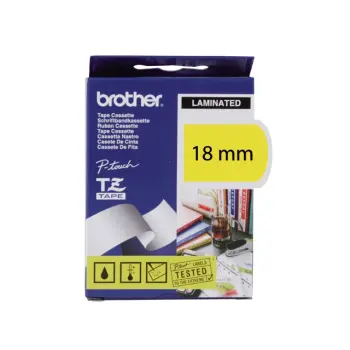 lettertapep-touch tz641 18mm geel/zw