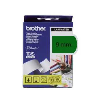 lettertape brother p-touch tz721 9mm groen/zw