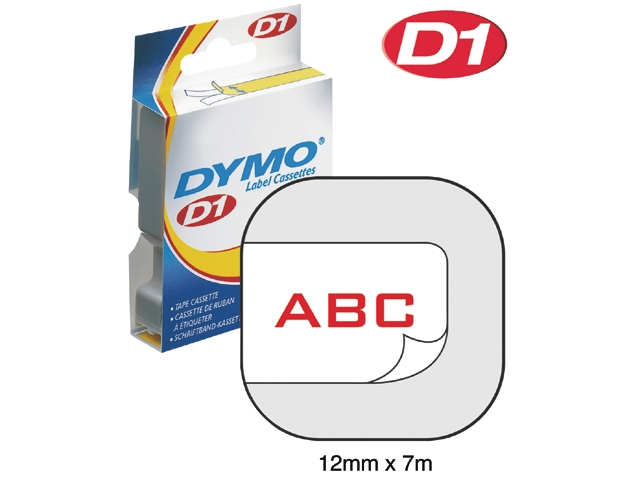 Labeltape Dymo LabelManager D1 polyester 12mm