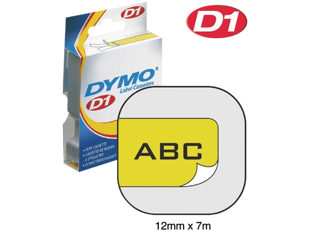 Labeltape Dymo LabelManager D1 polyester 12mm