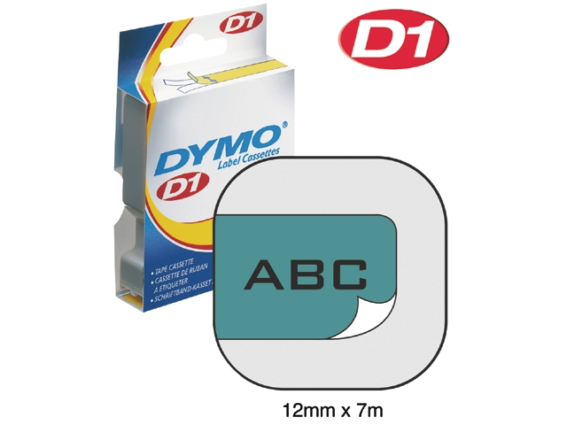 Labeltape Dymo LabelManager D1 polyester 12mm