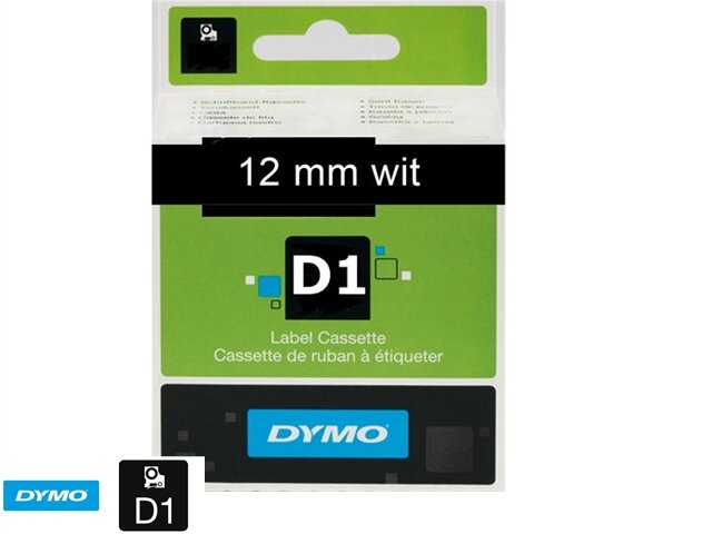 Labeltape Dymo LabelManager D1 polyester 12mm