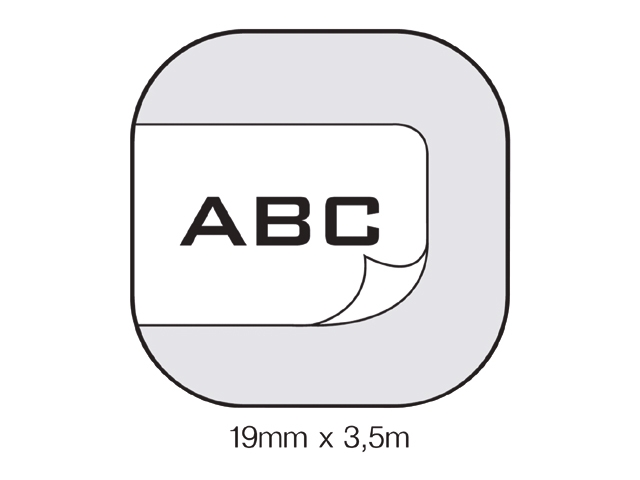 Labeltape Dymo Rhino industrieel nylon 19mm