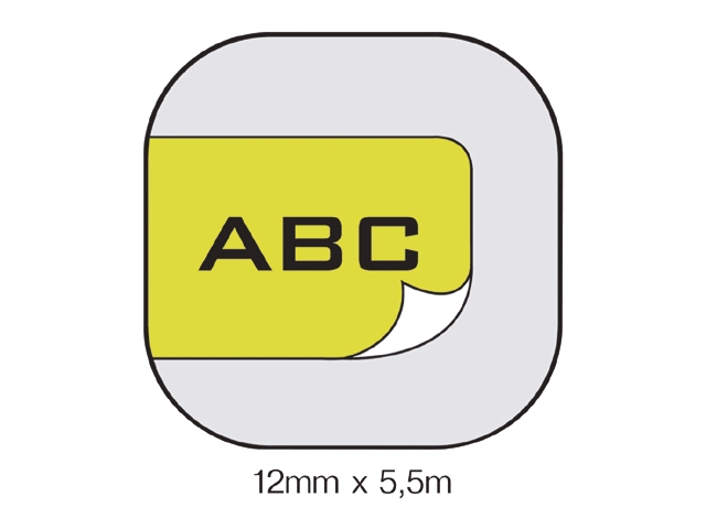 Labeltape Dymo Rhino industrieel vinyl 12mm
