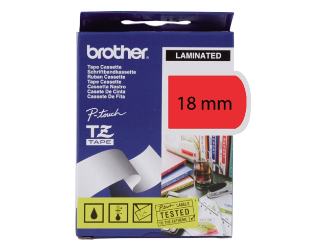 lettertape brother p-touch tz441 18mm rood/zw