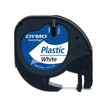 Labeltape Dymo LetraTag plastic 12mm