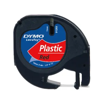Labeltape Dymo LetraTag plastic 12mm