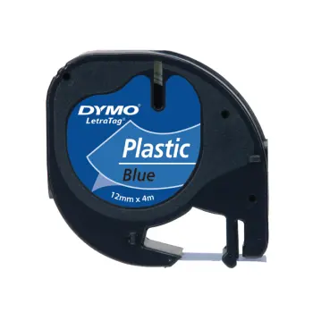 Labeltape Dymo LetraTag plastic 12mm