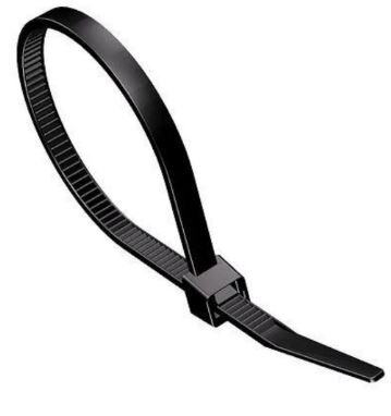 Bundelband zwart 300x4.6mm (100stuks)