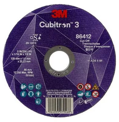 3M Doorslijpschijf, 86647, T41, 125 mm x 1 mm