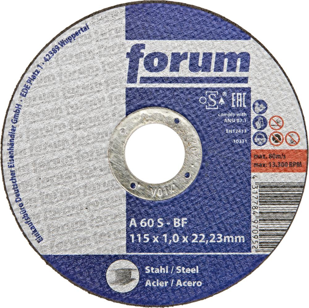 Forum Doorslijpschijf staal vlak 115x1,0mm
