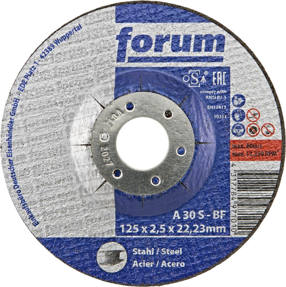 Forum Doorslijpschijf staal vlak 125x2,5mm