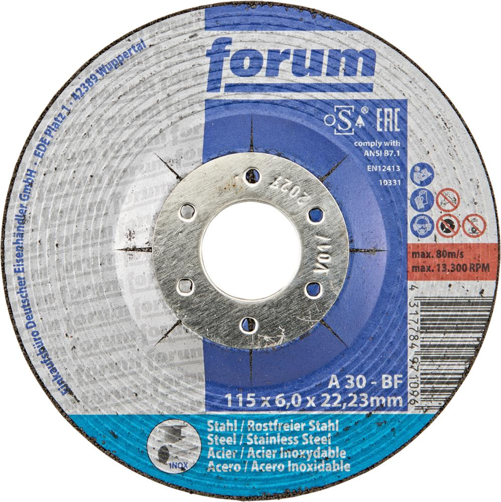 Forum Afbraamschijf staal/INOX 115x6mm