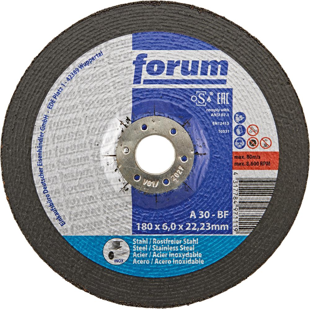 Forum Afbraamschijf staal/INOX 180x6mm