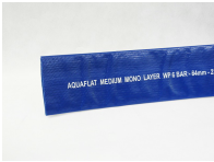 PVC slang plat oprolbaar blauw 64mm