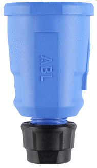 ABL contrastekker schuko IP54 blauw