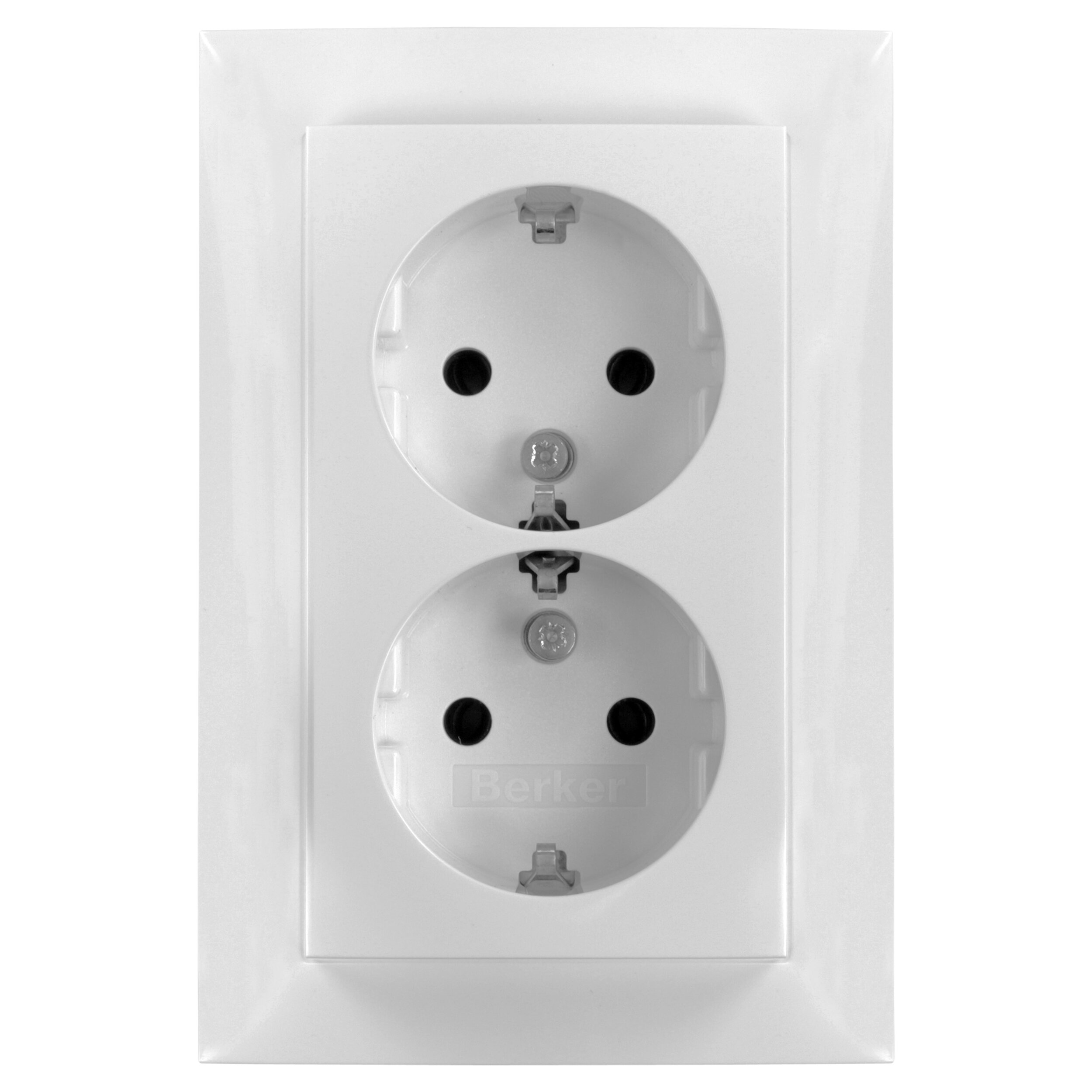 Berker S1 contactdoos inbouw - 2-voudig RA
