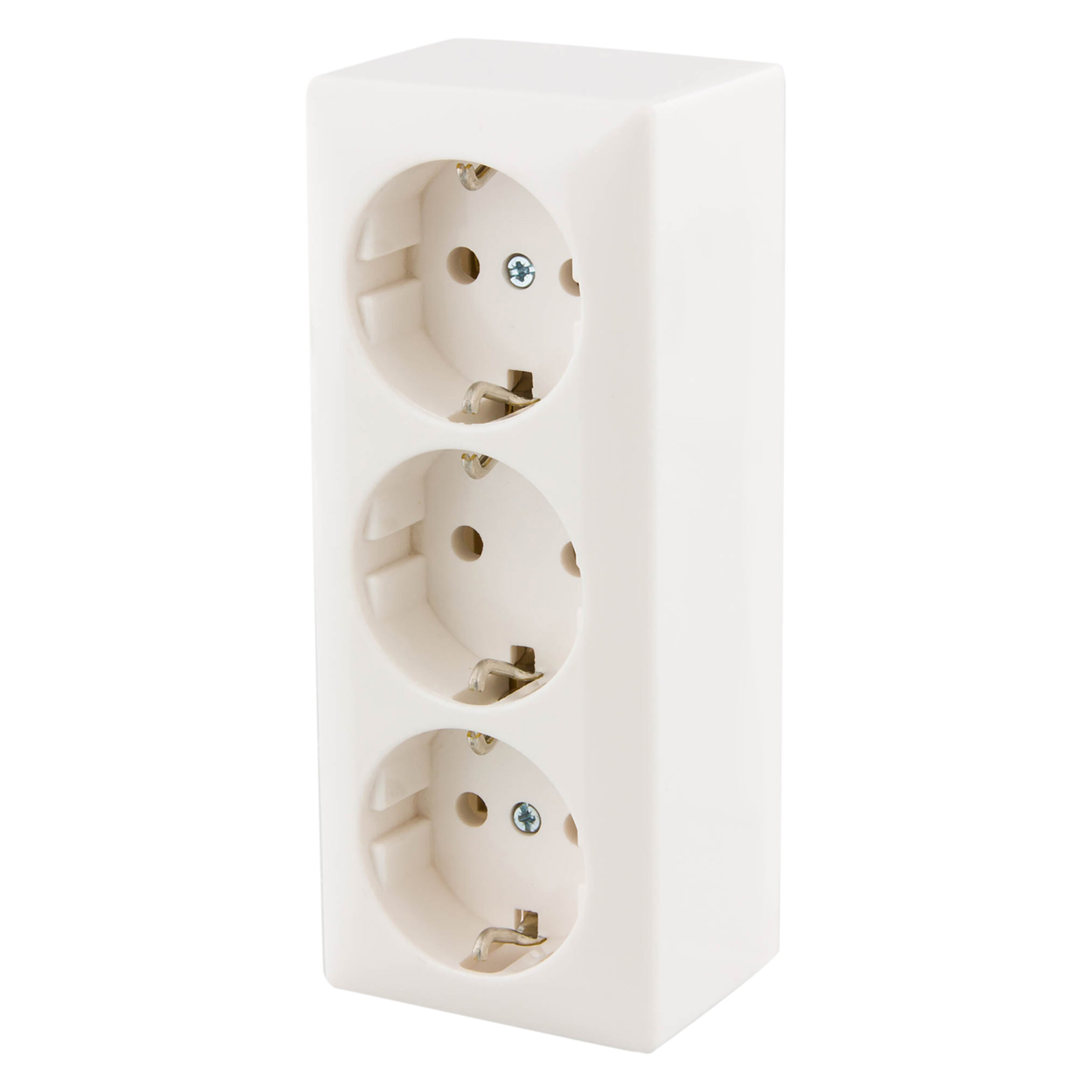 Berker contactdoos opbouw 3-voudig randaarde