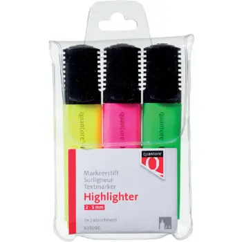 Markeerstift Quantore assorti 3 kleuren