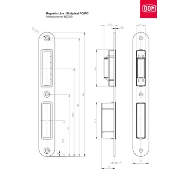 Dom sluitplaat magnetic tbv pc/vb slot